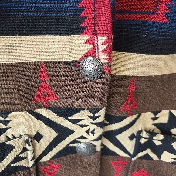 Vintage Seppe Southwestern Navajo Aztec Blanket Style Blazer Jacket Made USA M - Picture 4 of 16